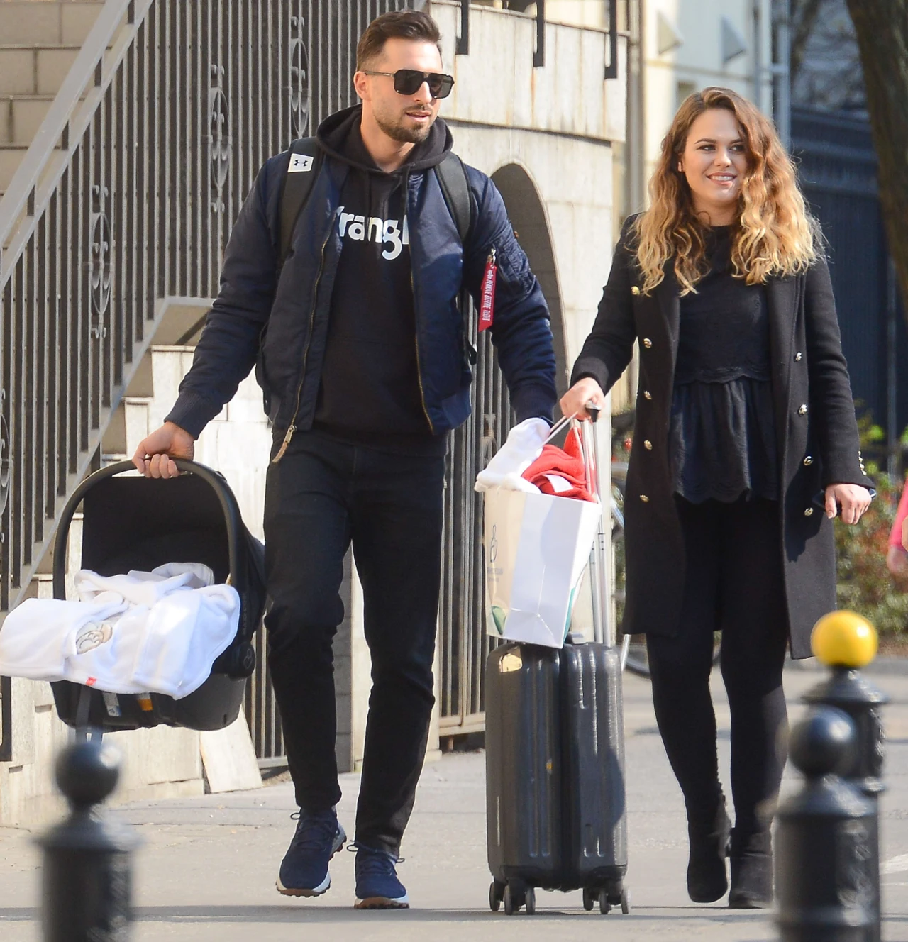 Rafał Maślak z żoną i synem Rafał Maślak z żoną i synem