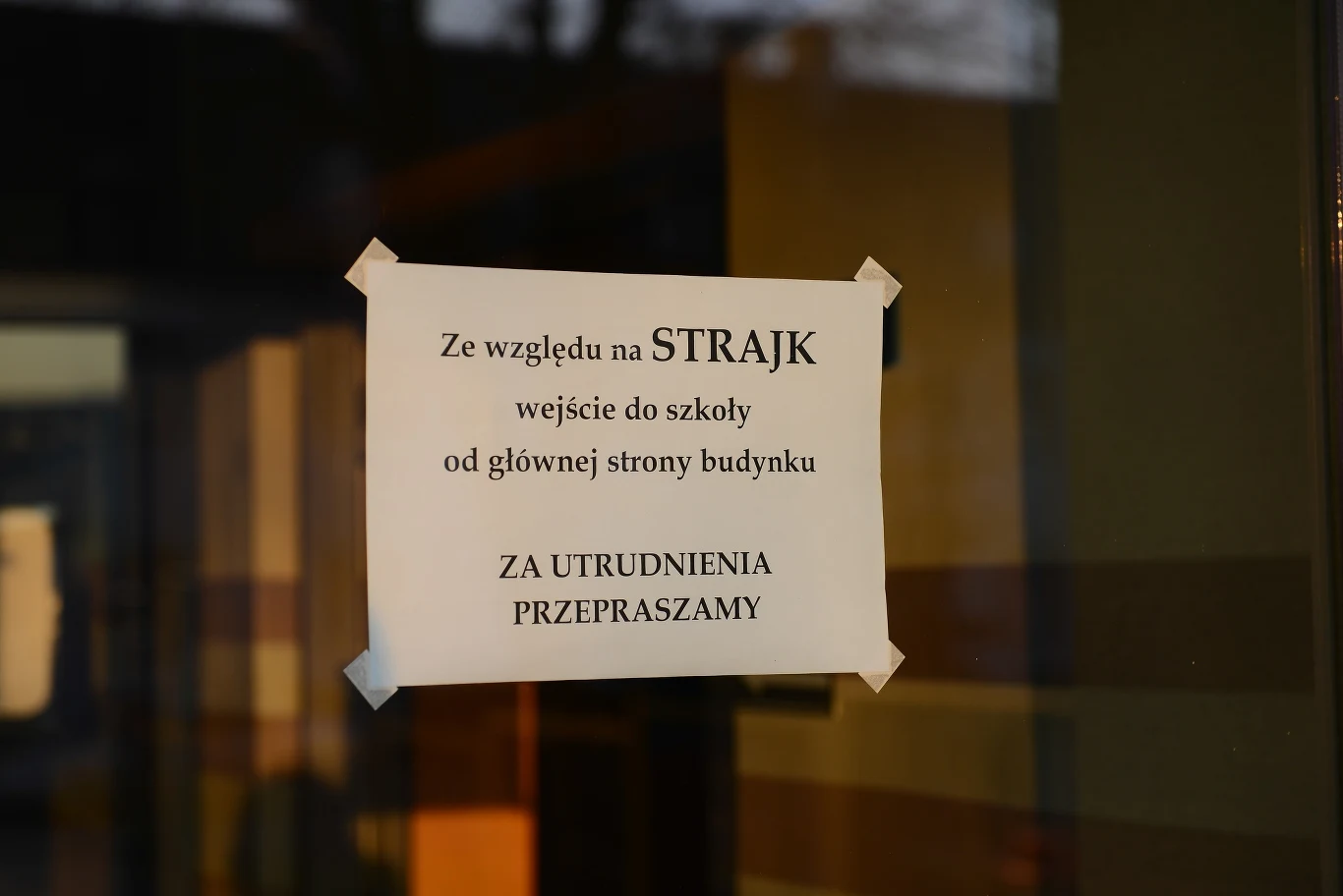 Strajk w szkole w Sieradzu
