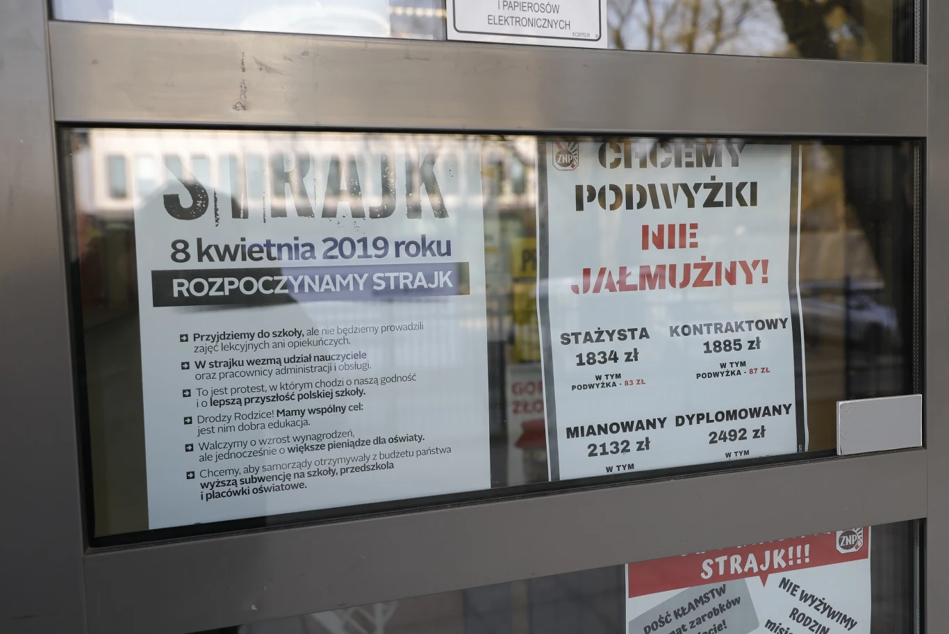 Protest w jednej z warszawskich placówek