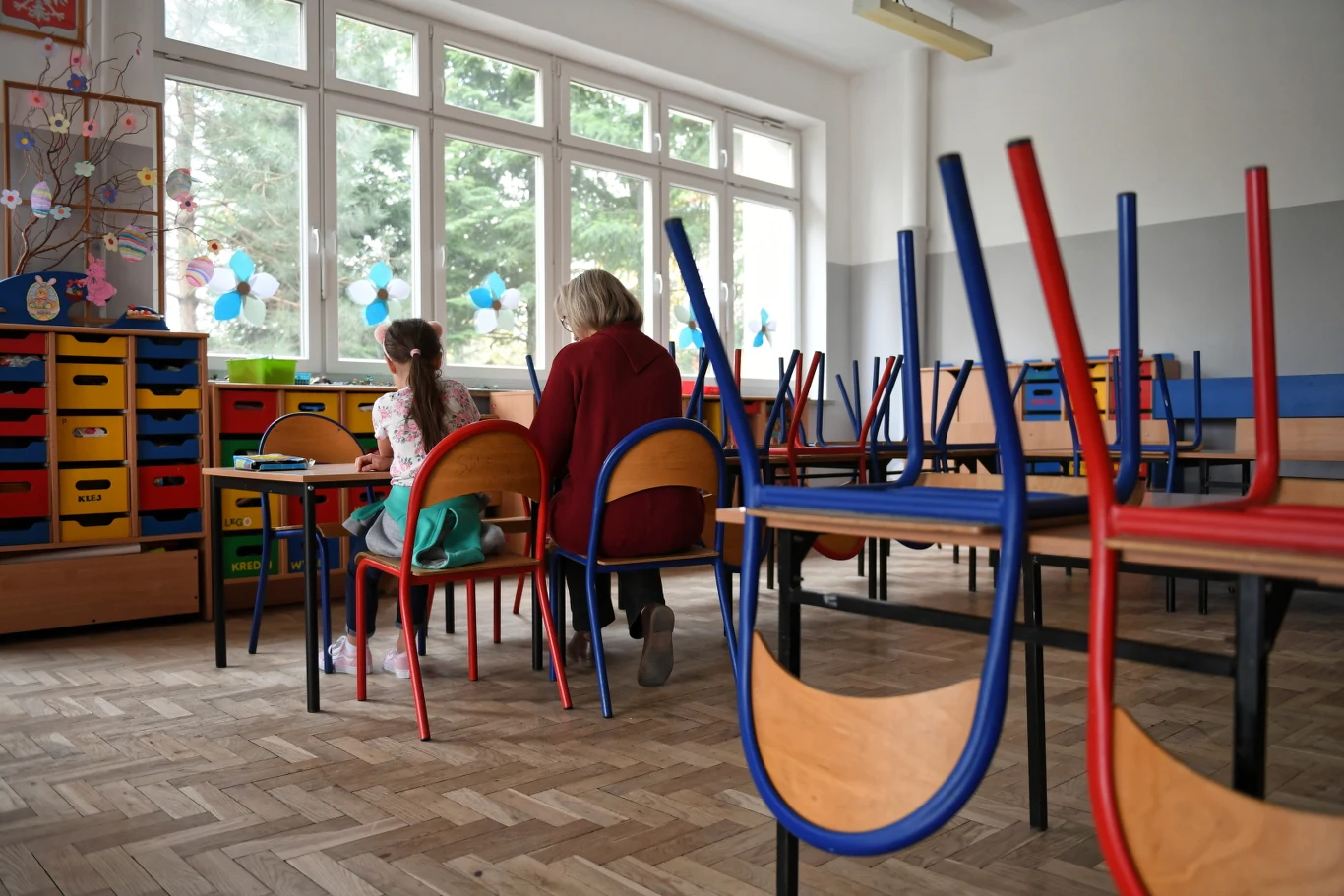 Jedyna uczennica, która przyszła do szkoły w Szkole Podstawowej nr 8 w Gdańsku Jedyna uczennica, która przyszła do szkoły w Szkole Podstawowej nr 8 w Gdańsku