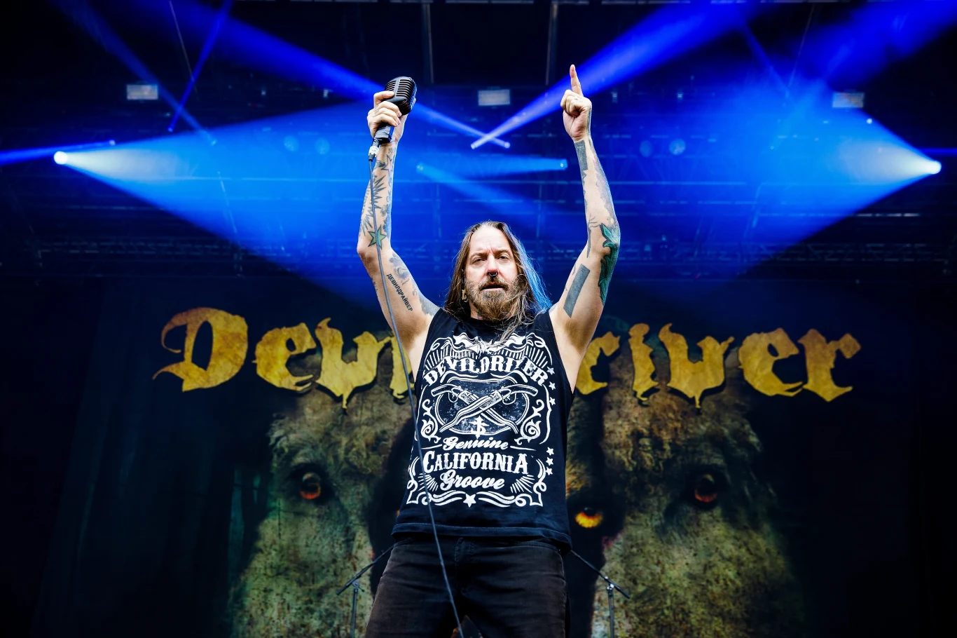 Daz Fafara stoi na czele grupy DevilDriver Daz Fafara stoi na czele grupy DevilDriver