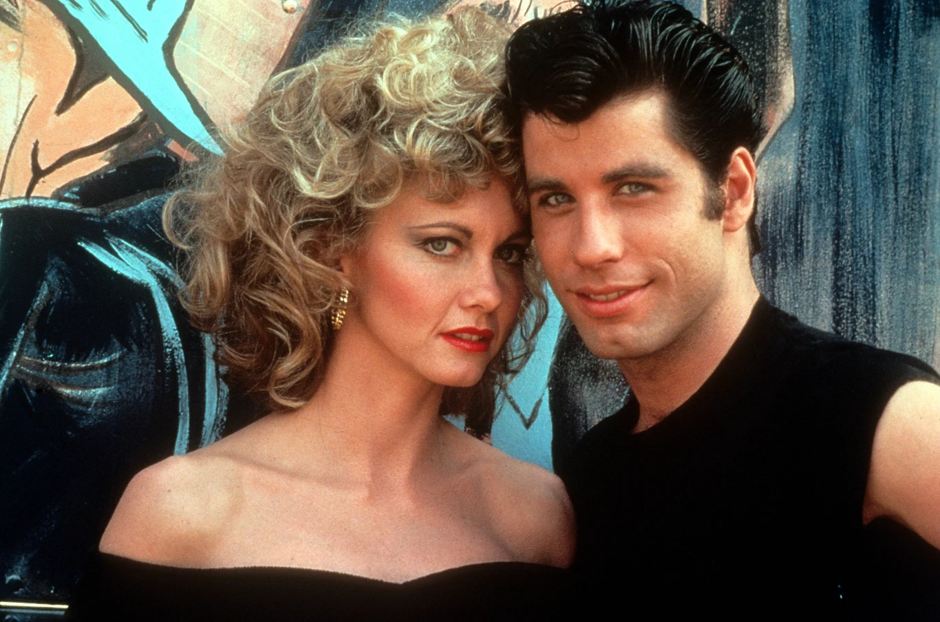 Olivia Newton-John i John Travolta w filmie "Grease" Olivia Newton-John i John Travolta w filmie "Grease"