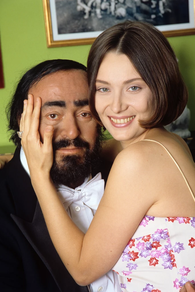 Luciano Pavarotti ze swoją drugą żoną Nicolettą Mantovani