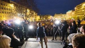 Manifestacja na pl. Wolności