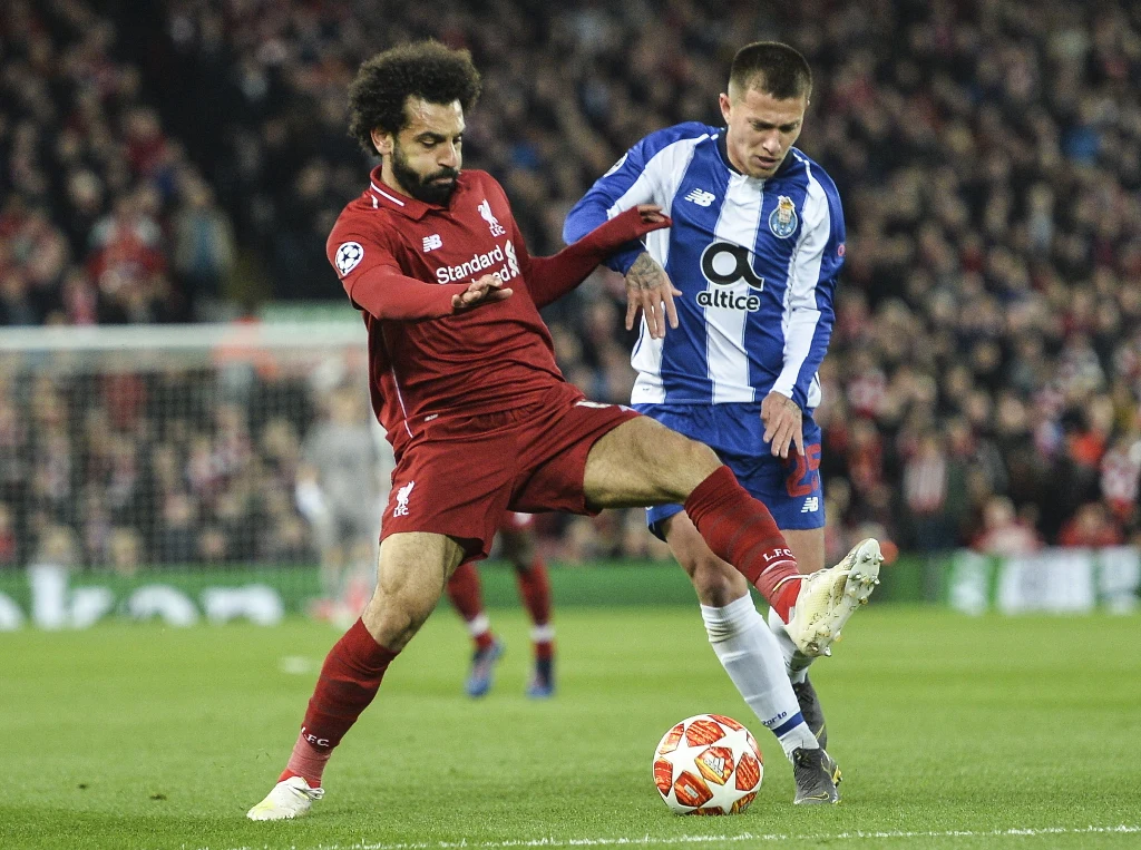 Mohamed Salah w meczu z Porto w Lidze Mistrzów