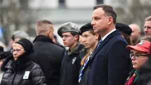 Prezydent RP Andrzej Duda złożył kwiaty przed Krzyżem Katyńskim w Krakowie