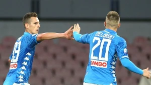 Arkadiusz Milik i Piotr Zieliński