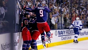 Radość hokeistów Columbus Blue Jackets