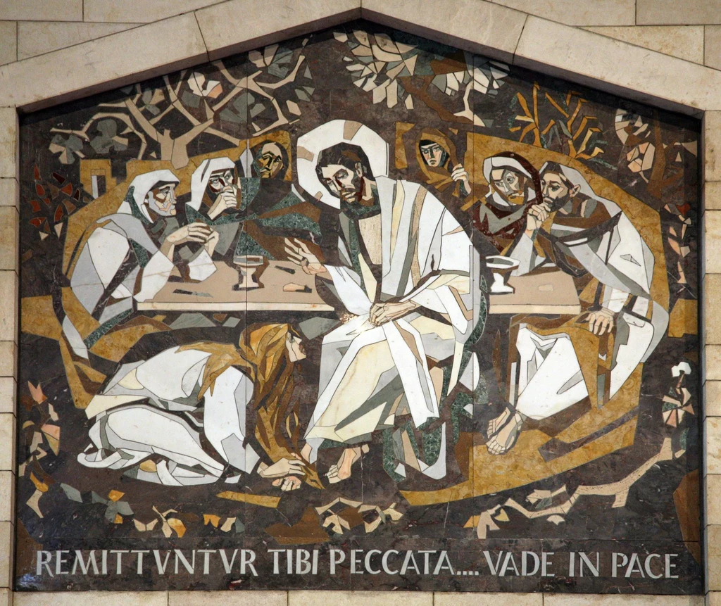 Maria Magdalena obmywa stopy Chrystusowi, Bazylia Narodzenia, Nazaret