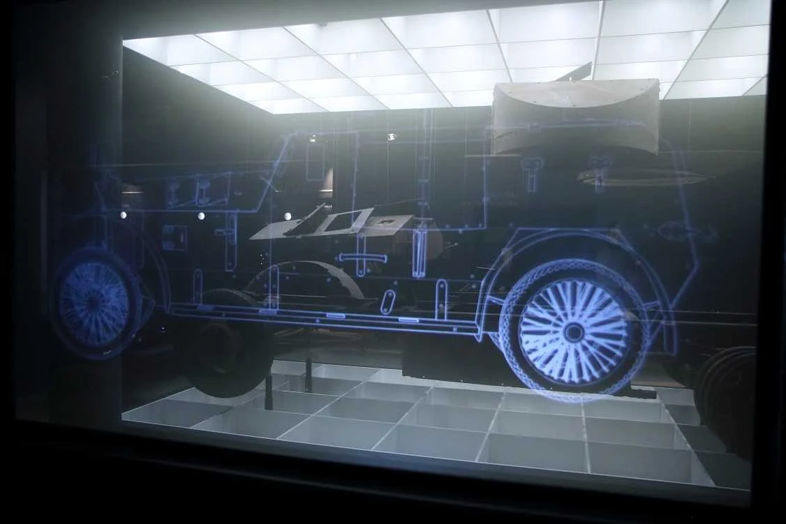 Hologram pokazujący wygląd pojazdu