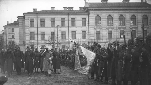 Przegląd wojska dokonany przez Józefa Piłsudskiego po zajęciu Wilna