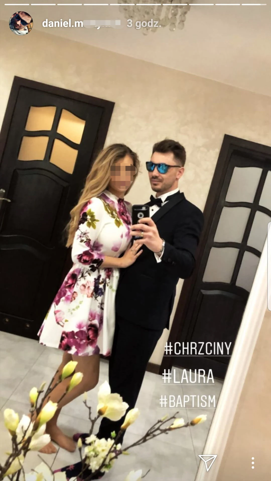 Daniel i Ewelina w dniu chrztu świętego Laury
