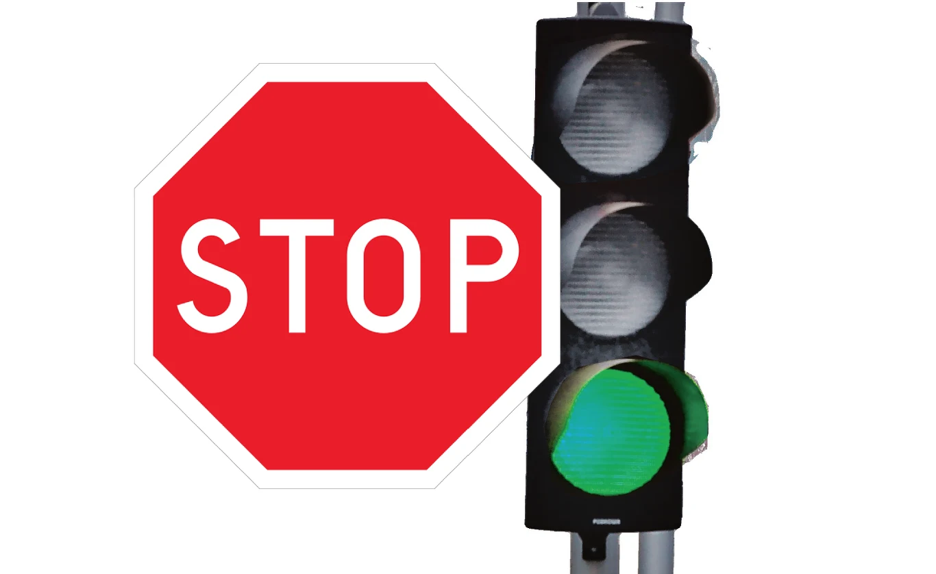stop z sygnalizatorem
