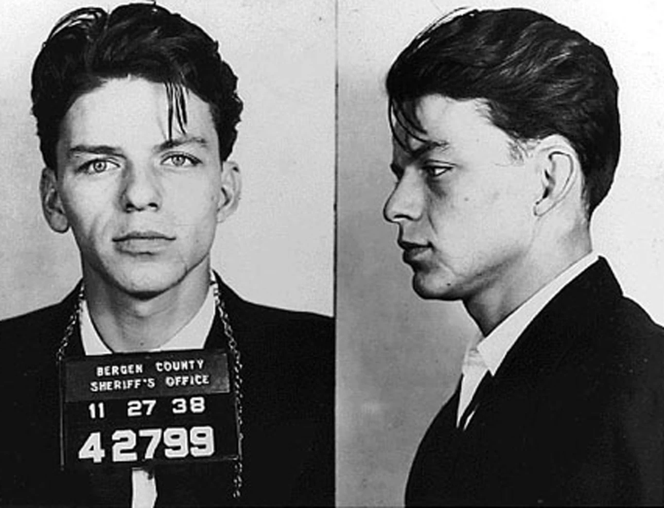 Frank Sinatra w 1938 roku został aresztowany za niestosowne zachowanie wobec zamężnej kobiety, a nieco później zamieniono jego zarzut na cudzołóstwo. Ostateczne 23-latek areszt opuścił po kilku godzinach, a wszystkie oskarżenia wycofano. 