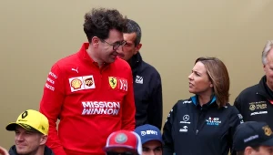 Mattia Binotto (szef Ferrari) i Claire Williams (odpowiadająca za Williamsa)