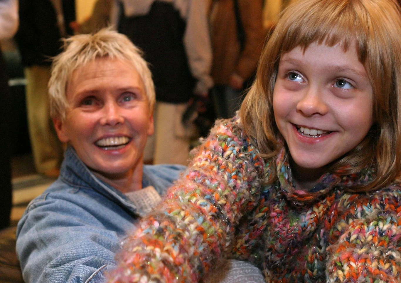 Ewa Błaszczyk z Marianną Janczarską w 2004 roku na festiwalu w Międzyzdrojach