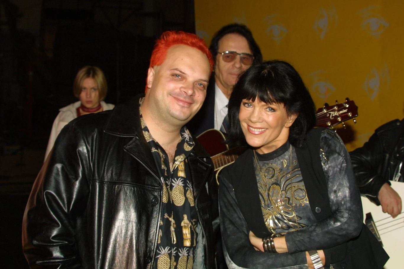 Izabela Skrybant-Dziewiątkowska z Krzysztofem Skibą (Big Cyc) - 2001 r.