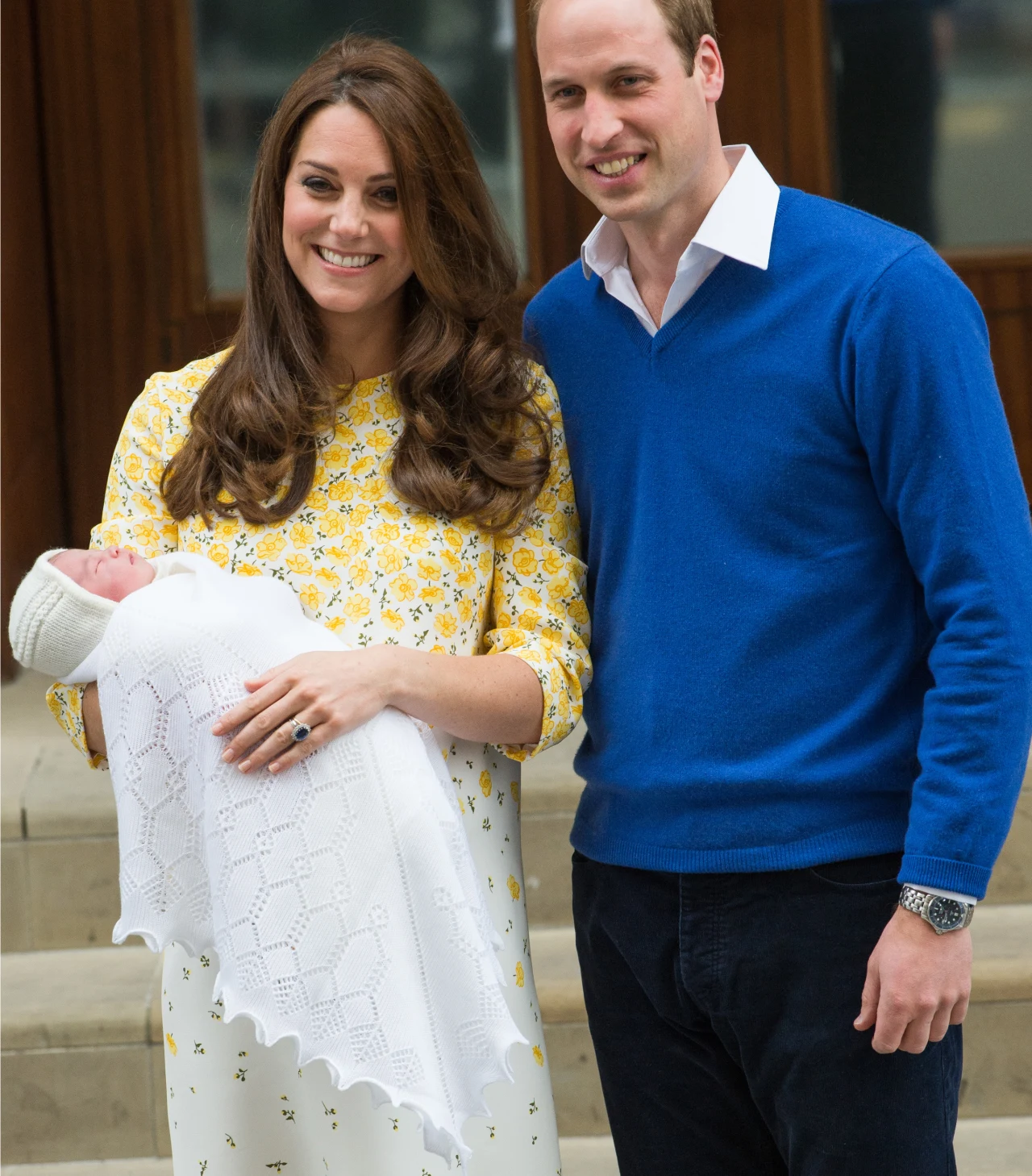 Księżna Kate i książę William z nowo narodzoną Charlotte Księżna Kate i książę William z nowo narodzoną Charlotte