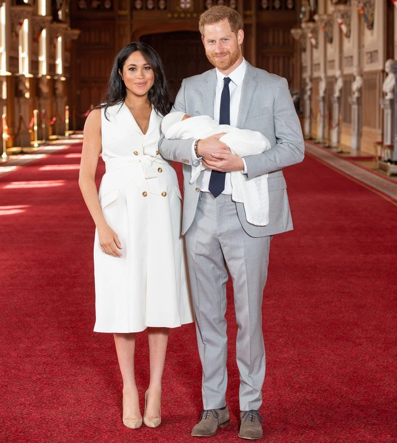 Księżna Harry i książę Meghan wraz z synkiem