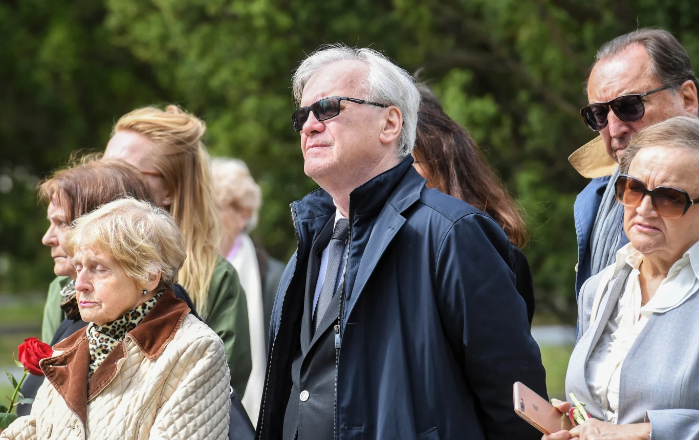 Jacek Bromski na pogrzebie Stanisława Jędryki