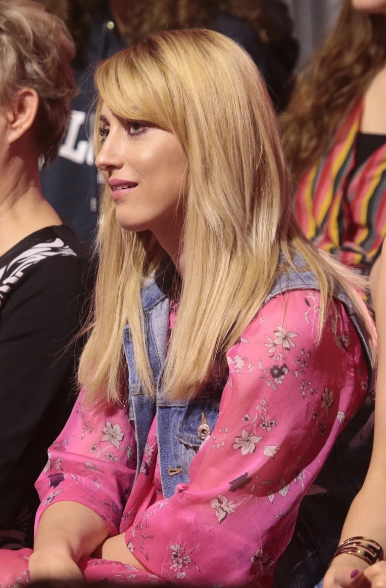 Justyna Żyła na widowni "Tańca z gwiazdami"