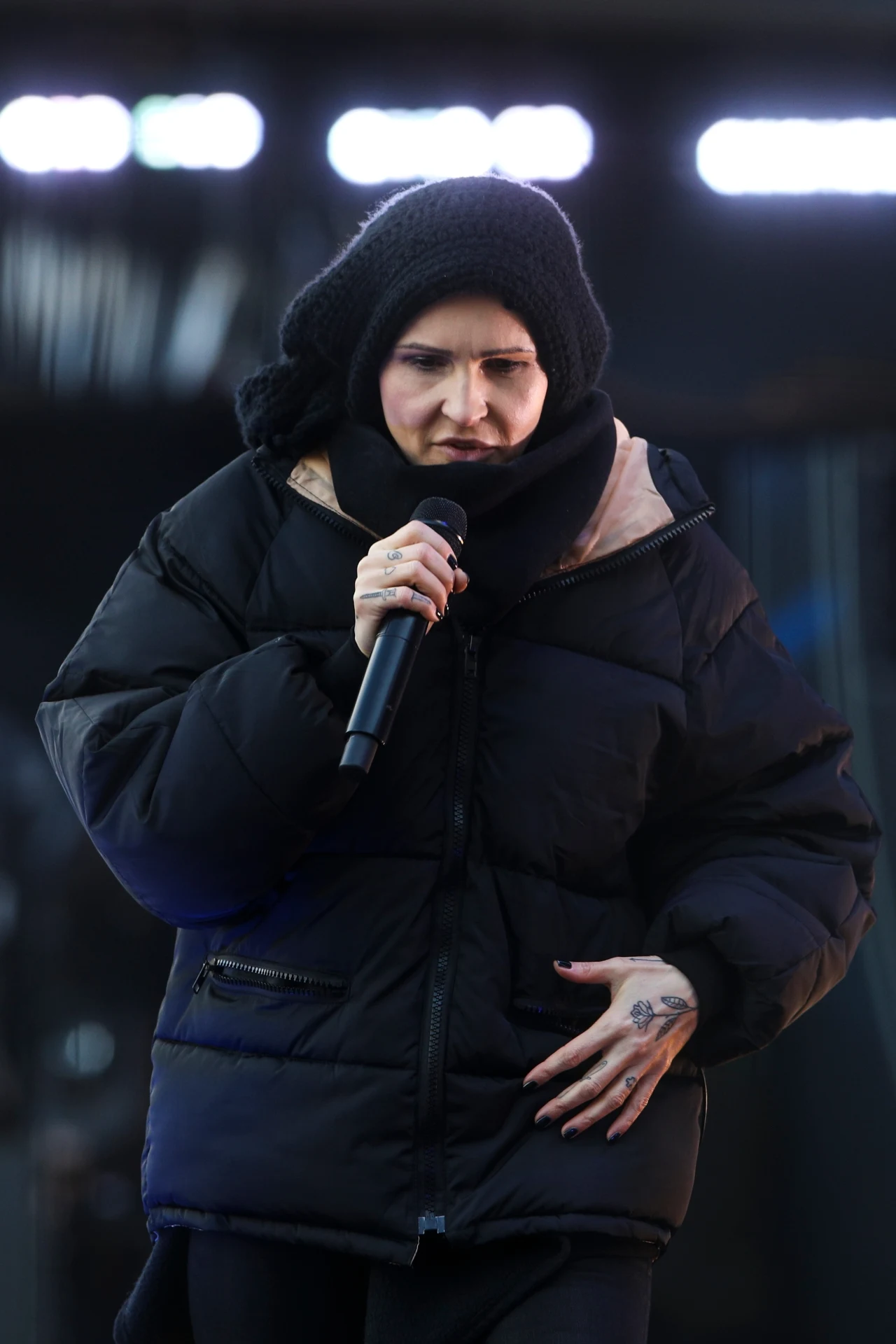 Agnieszka Chylińska na próbie przed koncertem Agnieszka Chylińska na próbie przed koncertem