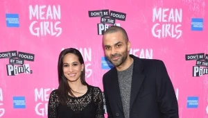 Tony Parker z żoną Axelle Francine