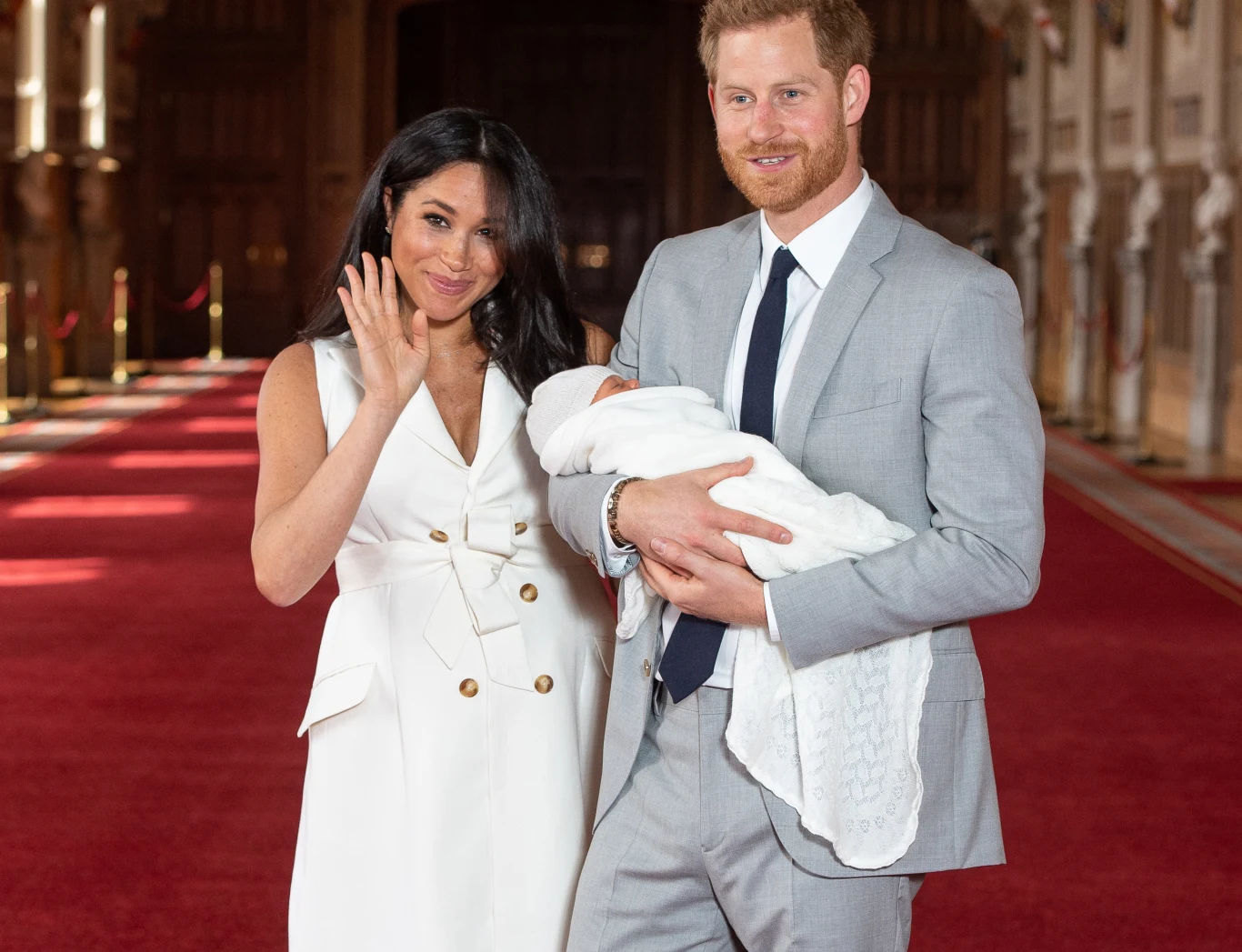 Meghan Markle i książę Harry z synem Meghan Markle i książę Harry z synem