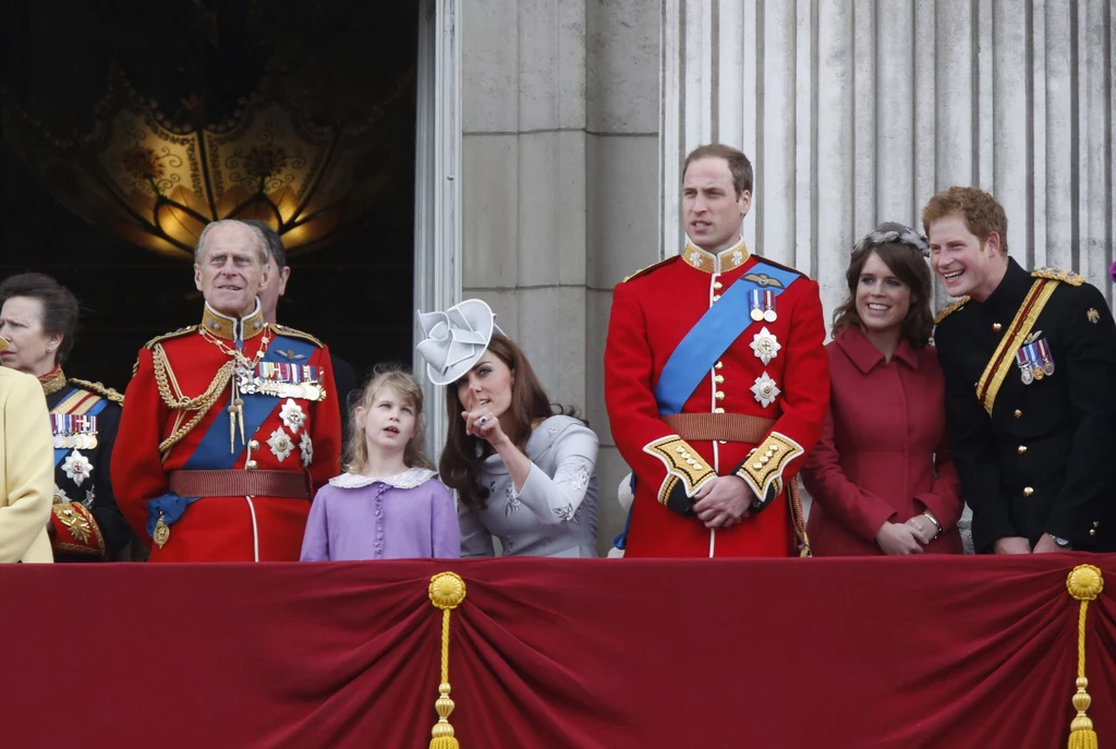 Książę Filip, Ludwika Windsor, księżna Kate, książę William, książę Harry Książę Filip, Ludwika Windsor, księżna Kate, książę William, książę Harry