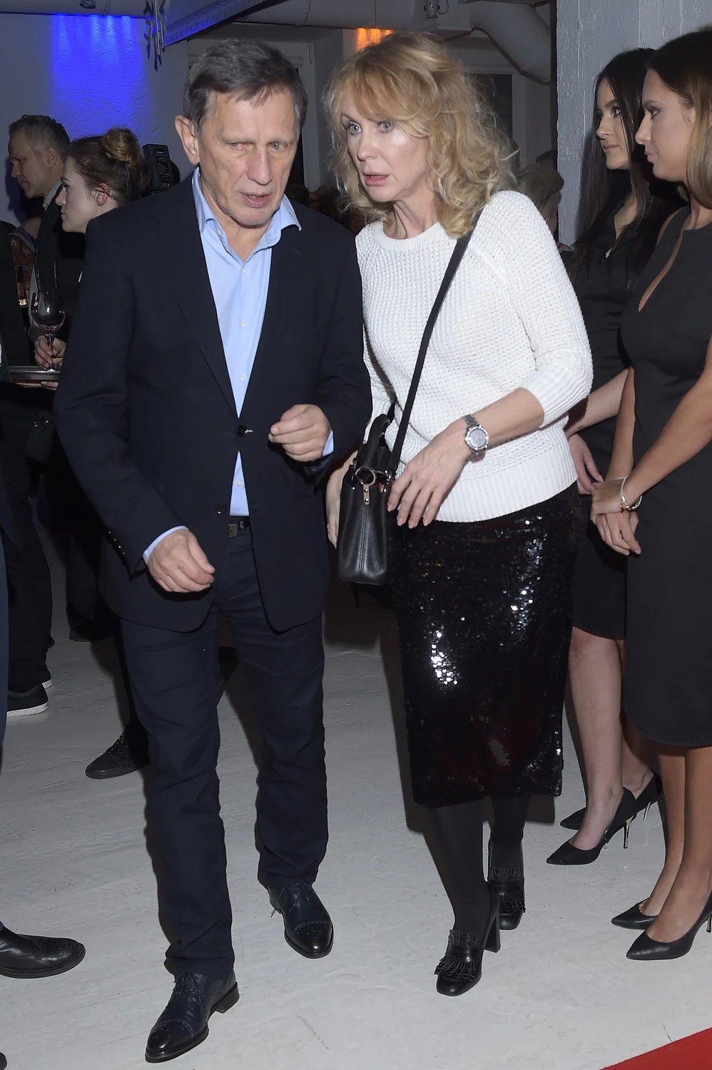 Jan Englert z żoną Jan Englert z żoną