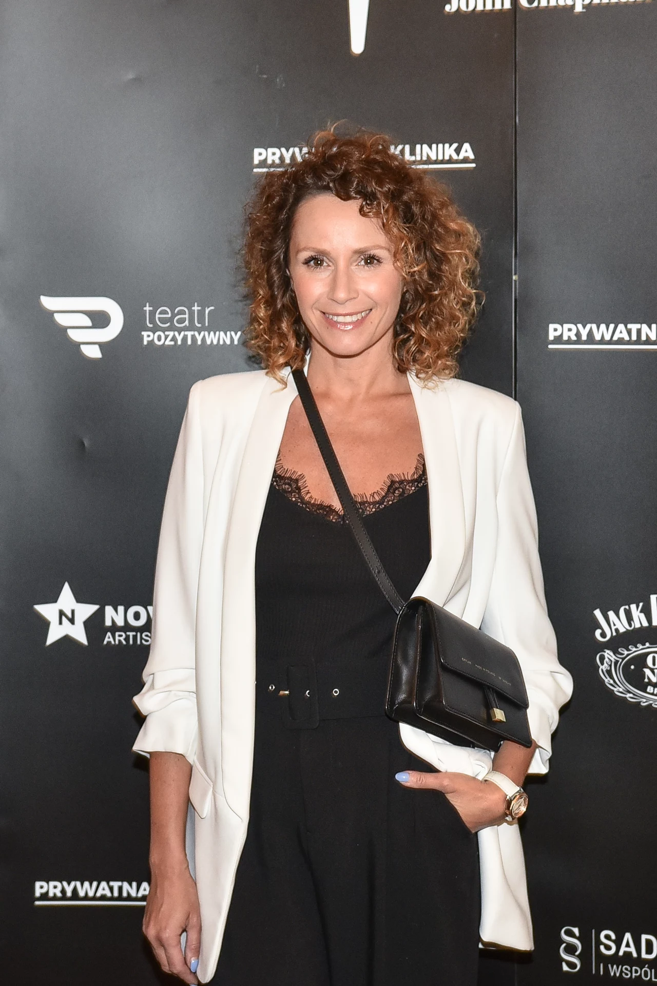 Monika Mrozowska na premierze sztuki Prywatna Klinika