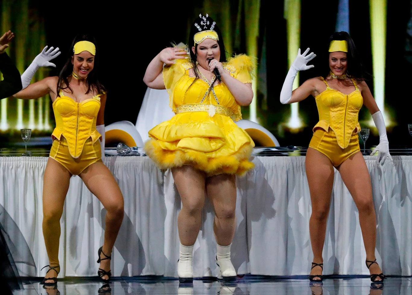 Zwyciężczyni Eurowizji 2018 Netta zaprezentowała na scenie w Tel Awiwie nowy singel "Nana Banana". Zobacz zdjęcia!