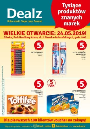Gazetka promocyjna Dealz - Wielkie otwarcie - Gliwice
