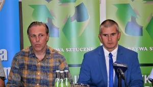 Trener Roman Stantien i prezes Paweł Kram .