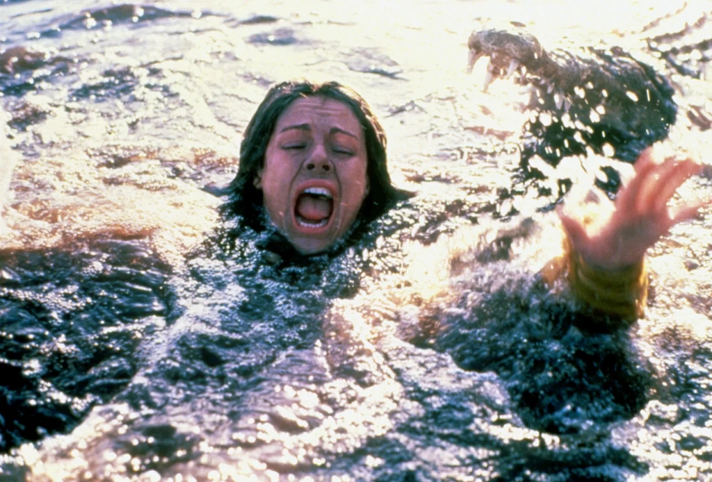 "Powrót do Edenu", Rebecca Gilling w słynnej scenie ataku krokodyli