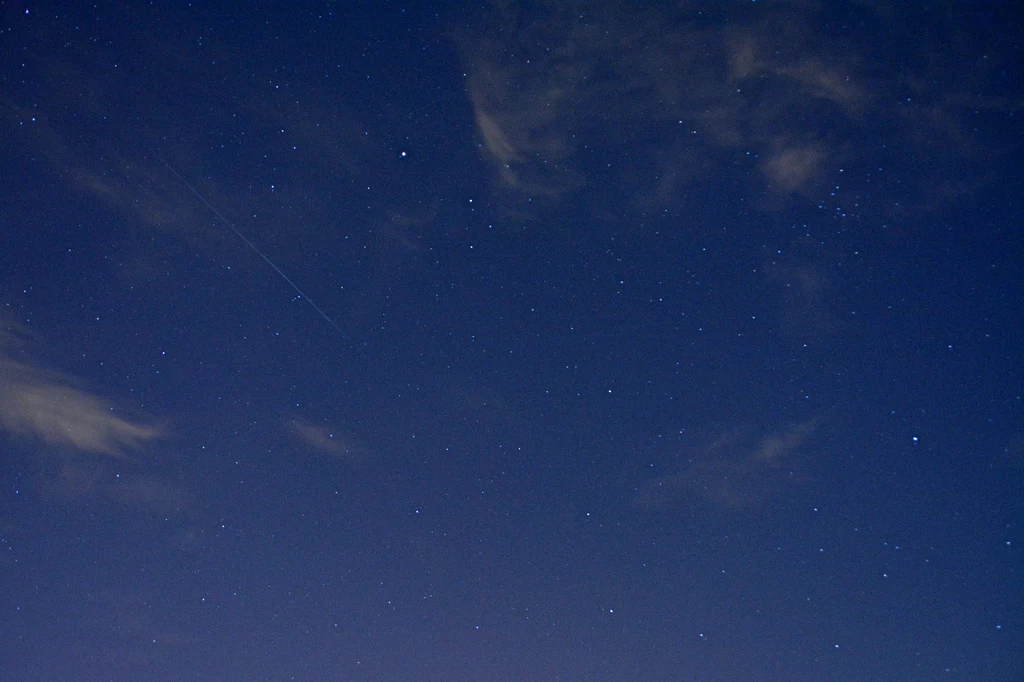 Przelot konstelacji Starlink nad Gdańskiem - 25.05.2019 / Fot.- K. Kanawka, kosmonauta.net