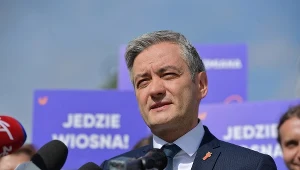 Lider partii Wiosna Robert Biedroń 