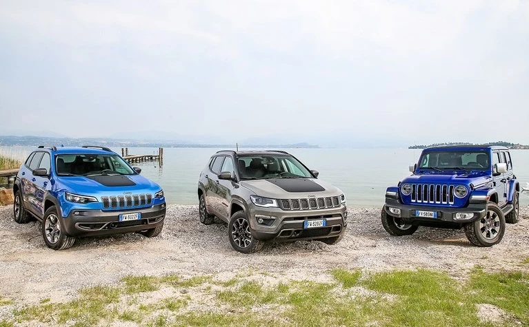 Jeep Cherokee, Compass i Wrangler