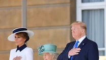 Melania Trump, Królowa Elżbieta II i Donald Trump. Londyn