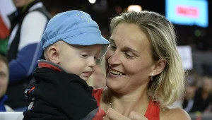 Barbora Spotakova z synem Jankiem