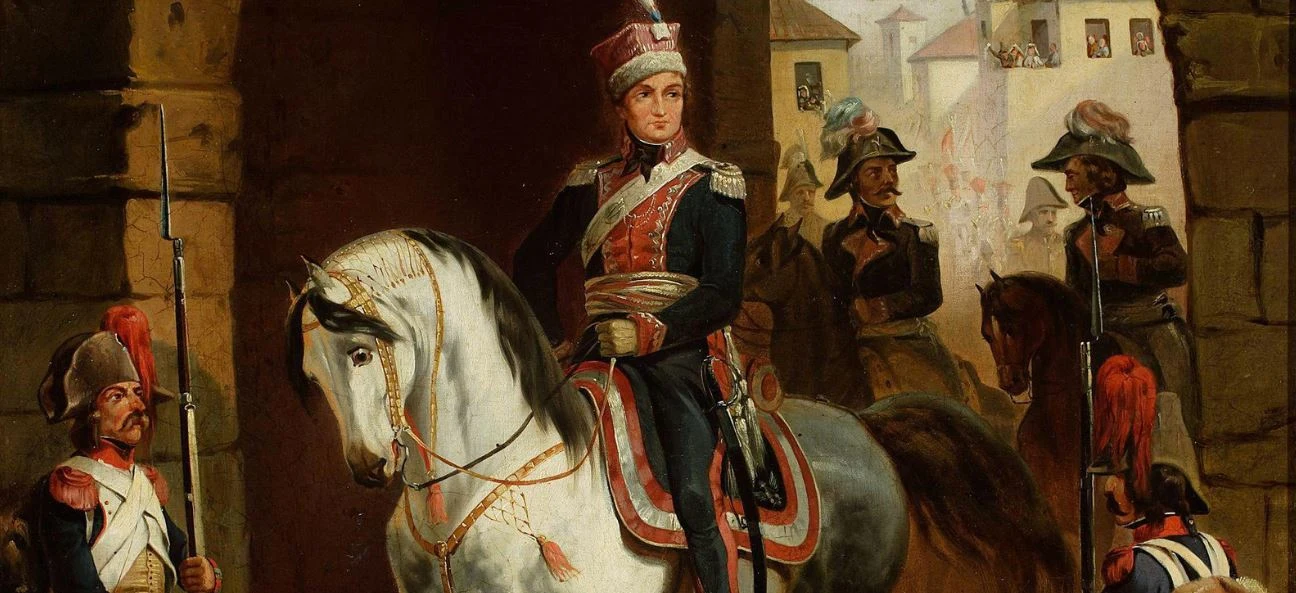 Generał Jan Henryk Dąbrowski na obrazie Januarego Suchodolskiego Generał Jan Henryk Dąbrowski na obrazie Januarego Suchodolskiego