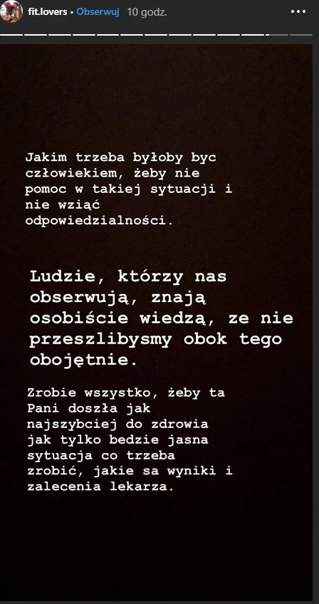 Wypowiedź Mateusza Janusza z "Fit Lovers" 