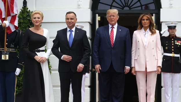 Agata i Andrzej Dudowie oraz Donald i Melania Trump w Stanach Zjednoczonych