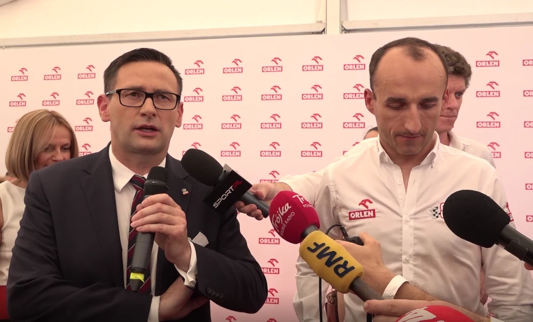 Daniel Obajtek i Robert Kubica