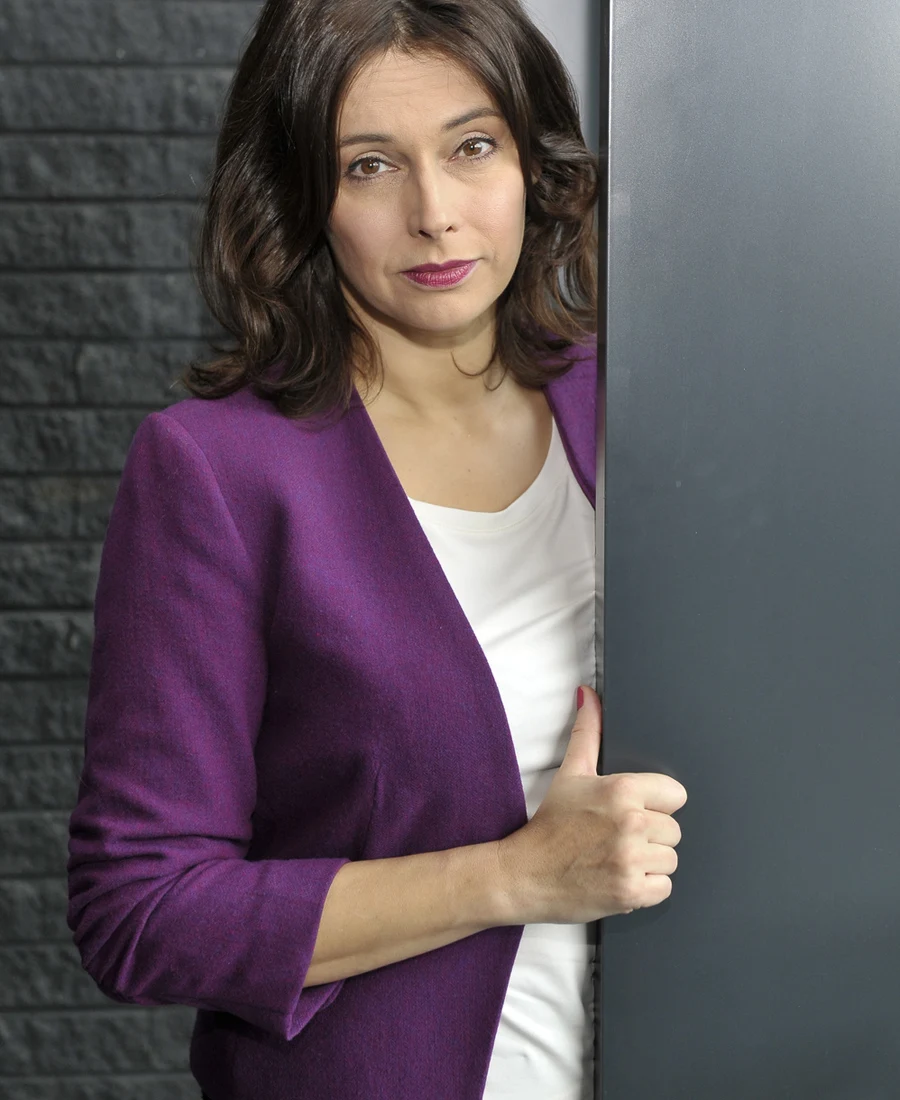 Renata Dancewicz na planie serialu "Na Wspólnej"