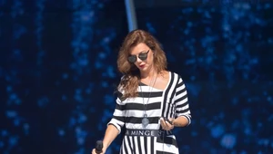 Edyta Górniak podczas próby przed Festiwalem w Opolu