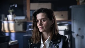 Agnieszka Grochowska na planie serialu "Motyw"