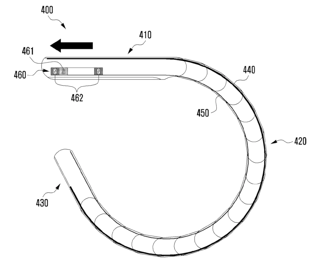 Zwijany smartfon Samsunga - patent / fot. WIPO
