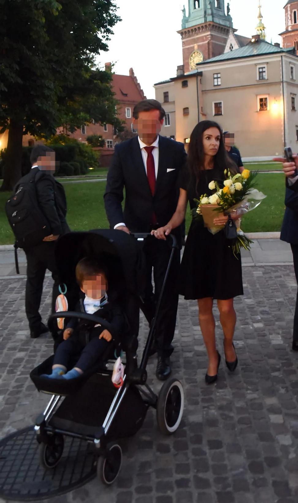 Marta Kaczyńska z mężem i synem