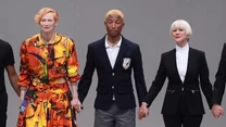 Tilda Swinton, Pharrell Williams i Helen Mirren, memoriał Karl for Ever, fot. David Fisher/WWD/REX/Rex Fashion/East News